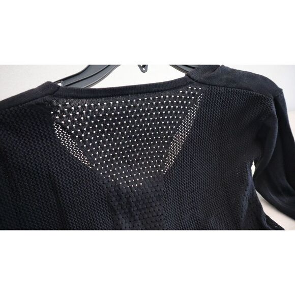 Lululemon Womens Sz 8 Black Lightweight Ventilated L/S Sweater w/Thumbholes $118 - Picture 4 of 9